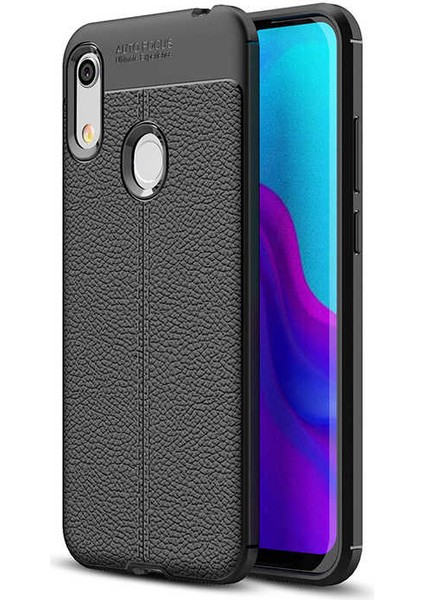 Huawei Y6S 2019 Kılıf Deri Görünümlü Silikon Zipax-Zr-Niss
