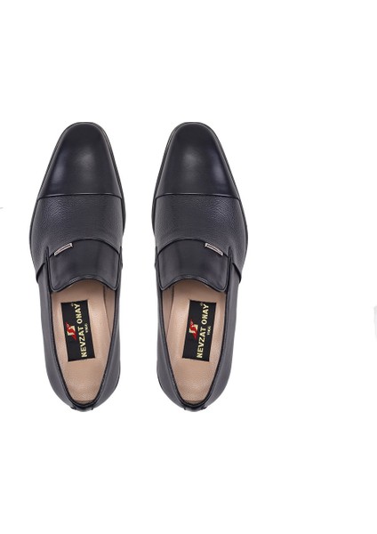 Siyah Klasik Loafer Neolit Erkek Ayakkabı -12409-