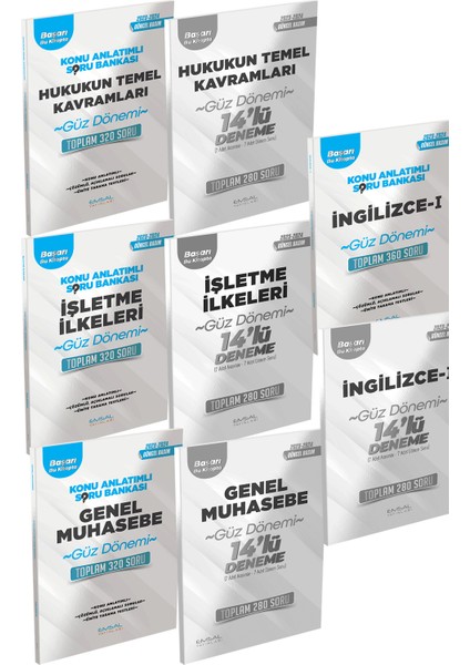 Açıköğretim 2024 Güz Dönemi Sağlık Kurumları İşletmeciliği 1.Sınıf 1.Yarıyıl Konu Anlatımlı - Soru Bankası – Deneme