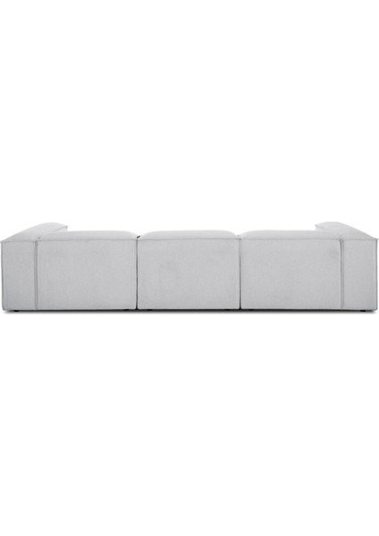 Mode Soft Üçlü Kanepe Koltuk 3 Modül Gri Keten Kumaş(Dairenize Teslim)