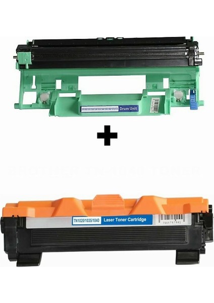 Pp Brother HL-1111 TN-1040 Ithal Muadil Siyah Toner + Brother DR-1040 Muadil Drum Ünitesi 2 Li Set
