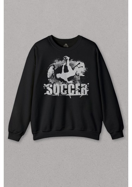 Unisex Sweatshirt Soccer Röveşata Gol Atan Futbolcu Taktik Baskılı Sweat