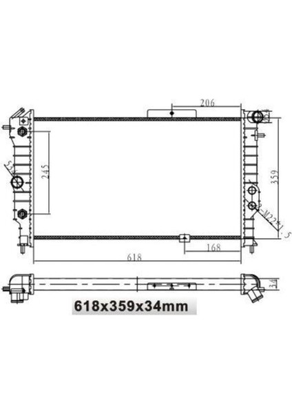 Mga 80172 80172 Su Radyatörü Vectra A 88-95 mt Ac Calıbra 90- 618X359X34