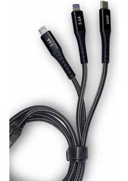 Omix X300 Şarj Kablosu 3in1