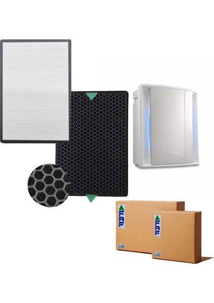 Delonghi AC230 Hava Temizleme Uyumlu Hepa Karbon Birleşik Filtre