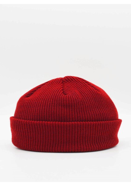 Erkek Kırmızı Örgü Docker Bere Skullcap