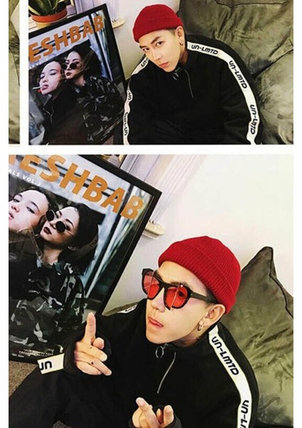 Erkek Kırmızı Örgü Docker Bere Skullcap fiyatları