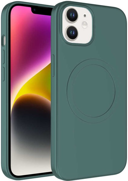 Apple iPhone 12 Kılıf Lansman Magsafe Wireless Şarj Özelikli Silikon Zipax-Zr-Plas