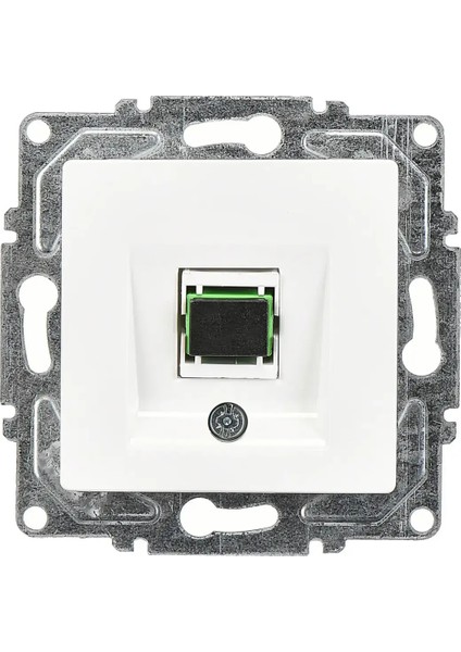 Eqona Radius Neoline Fiber Optik Data Prizi, Beyaz (Mekanizma + TuşKapak)