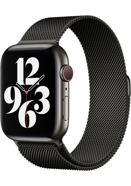 Apple Watch 45 mm Metal Mıknatıslı Kordon Watch 2/3/4/5/6/7/8/se/ultra Azn-Metal