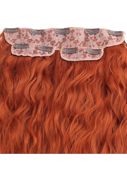 Marpessa Fiber Sentetik Kabarık Dalgalı Yarım Ay + 2 Yan Çıt Çıt - Bakır fiyatları