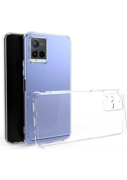 Vivo Y21S Kılıf Şeffaf Ince Esnek Silikon Kılıf Zipax-Süper