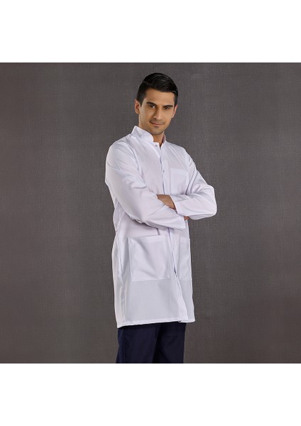 Erkek Hakim Yaka Doktor Önlüğü Hemşire Eczacı Öğretmen Labaratuvar Alpaka Kumaş