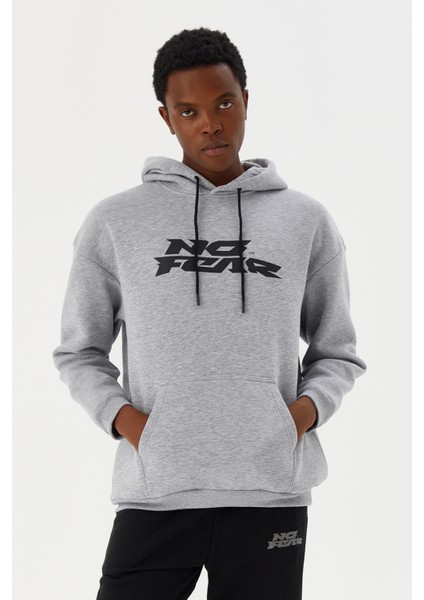 Erkek Sweatshirt Kapüşonlu Gri Melanj M500271 fiyatları