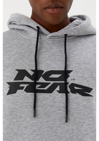 Erkek Sweatshirt Kapüşonlu Gri Melanj M500271 fırsatları