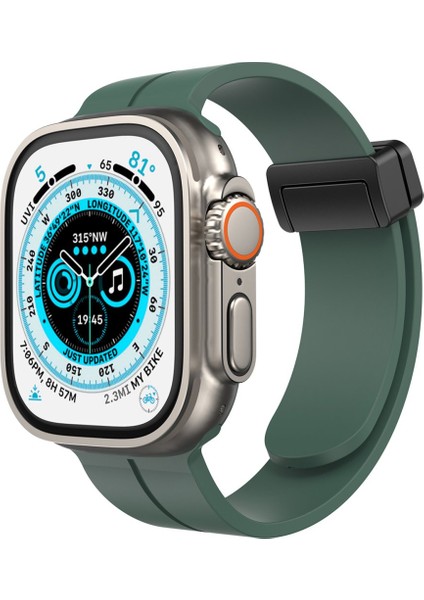 Apple Watch Ultra 49MM Silikon Kordon Elegance Stylısh Watch 2/3/4/5/6/7/8/se/ultra AZN-KR412