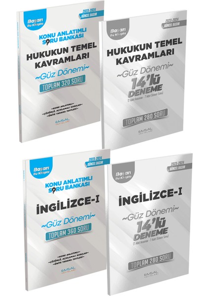 Emsal Yayınları Açıköğretim 2024 Güz Dönemi İş Sağlığı ve Güvenliği 1.Sınıf 1.Yarıyıl Konu Anlatımlı - Soru Bankası - Deneme