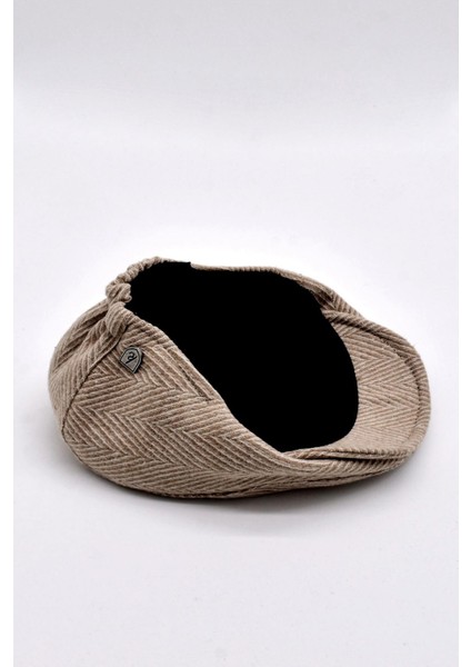 Erkek Zikzak Desenli Yünlü Kasket Şapka modelleri