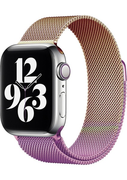 Apple Watch 38 mm Metal Mıknatıslı Kordon Watch 2/3/4/5/6/7/8/se/ultra Azn-Metal