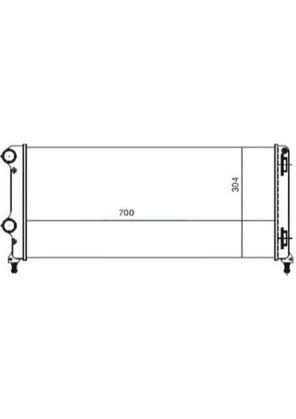 Mga 80800 80800 Su Radyatörü Doblo 02- 1.3 Jtd 1.9 Jtd 701X323X42