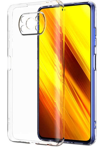 Xiaomi Poco X3 Kılıf Şeffaf Ince Esnek Silikon Kılıf Zipax-Süper