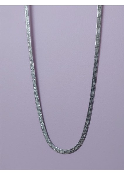 Çelik Italyan Grek Işlemeli Silver Kolye fırsatları
