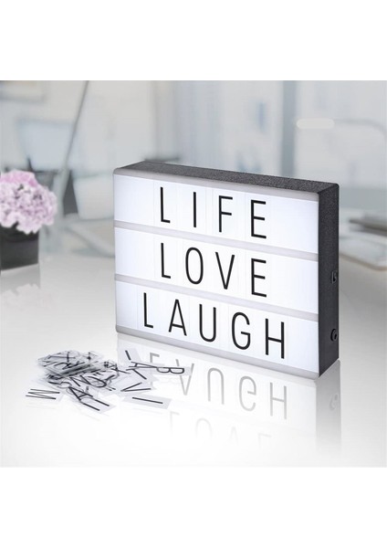 Cam Fanus Içinde Işıklı Kırmızı 3 Gül ve Orta Boy Light Box 96 Harfli