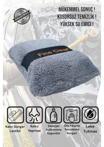 Lastikli Mikrofiber Kaplı Oto Yıkama Temizleme Süngeri Ekstra Köpürtme Yüksek Emici Araba Süngeri fiyatları