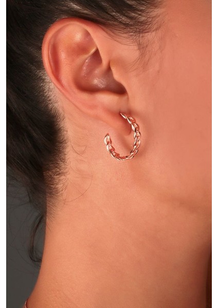 925 Ayar Gümüş Trend Halla Küpe SKU2034