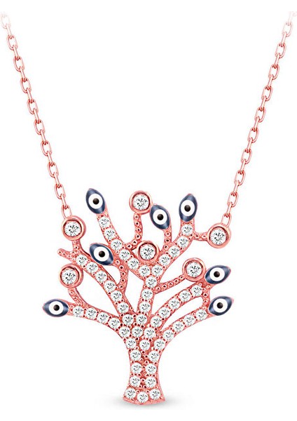 925 Ayar Gümüş Hayat Ağacı Trend Kolye SK5271 fiyatları