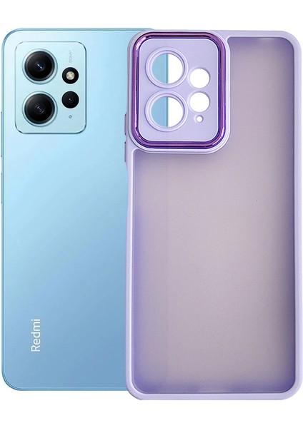 Xiaomi Redmi Note 12 Kılıf Freya Lazer Lens Kamera Çerçeveli Silikon Kapak