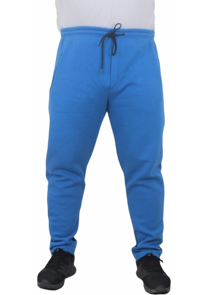 Mocgrande Büyük Beden Fermuarlı Eşofman Altı 3ip 11517 Saks