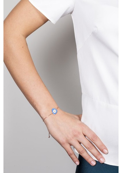 925 Ayar Zirkon Taşlı Mavi Mineli Ayarlanabilir Asansörlü Nazar Gümüş Bileklik fiyatları