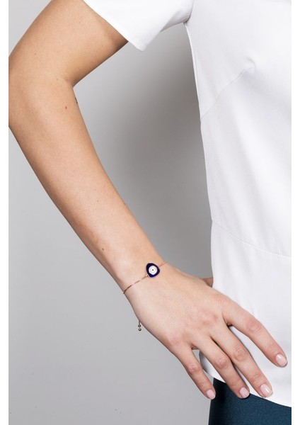 925 Ayar Zirkon Taşlı Mavi Mineli Ayarlanabilir Asansörlü Nazar Gümüş Bileklik fırsatları