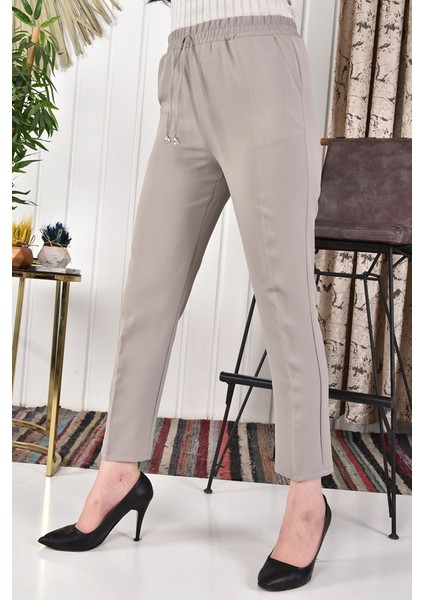 2006 Bycoolest Butik Double Kumaş Dar Paça Beli Lastkli Kumaş Pantolon