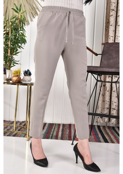 2006 Bycoolest Butik Double Kumaş Dar Paça Beli Lastkli Kumaş Pantolon fırsatları