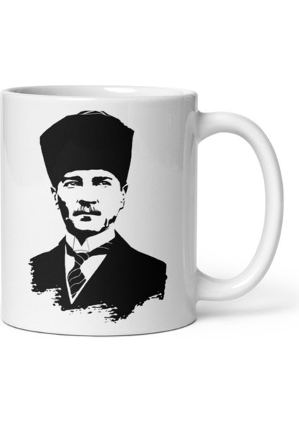 Atatürk Silüeti Baskılı Kupa Bardak -4