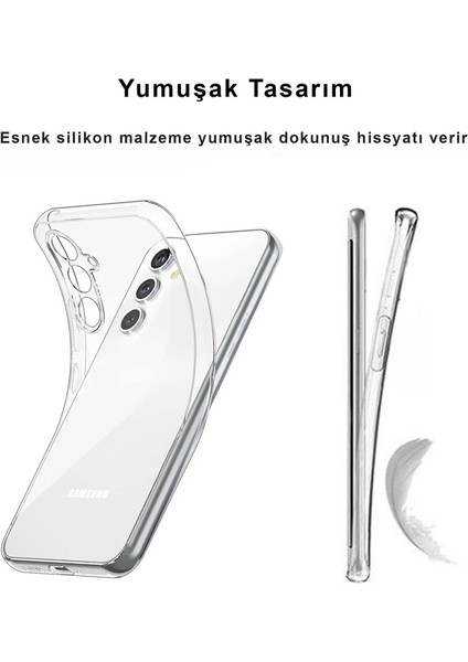 Samsung Galaxy S23 Kılıf Şeffaf Kamera Korumalı 1.5mm Yumuşak Silikon