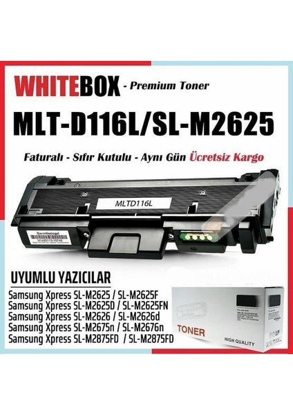 Xp Samsung Xpress SL-M2875FW D116L Chipli Ithal Muadil Toner 3.000 Sayfa