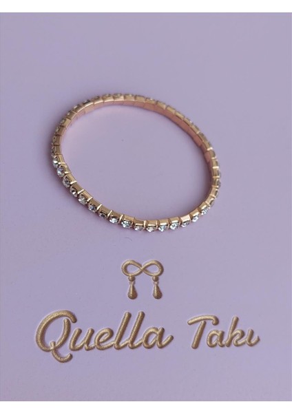 Lastikli Su Yolu Gold Bileklik (15-20 Cm) modelleri