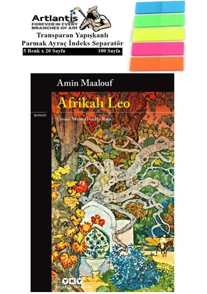 Afrikalı Leo Amin Maalouf 373 Sayfa Karton Kapak 1 Adet Fosforlu Transparan Kitap Ayraç 1 Paket