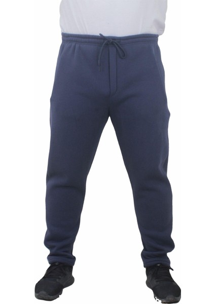 Büyük Beden Fermuarlı Eşofman Altı 3ip 11517 Indıgo