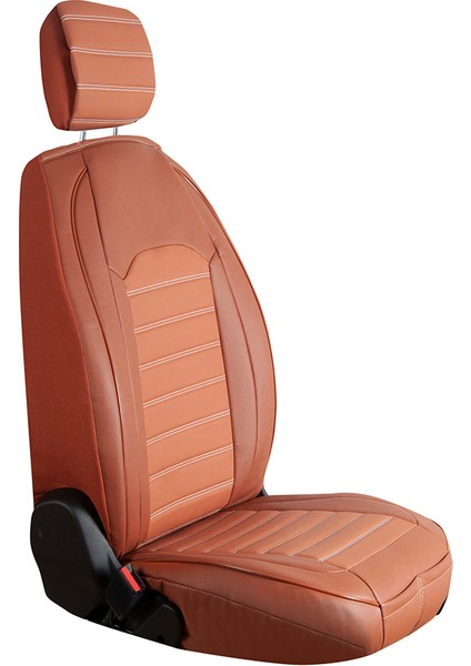 seat Cordoba Uyumlu Deri Oto Koltuk Kılıfı Ön-Arka Tam Set Aysa Series (Tarçın)