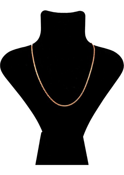 925 Ayar Rose Kaplamalı Italyan Zincir Gümüş Kolye modelleri