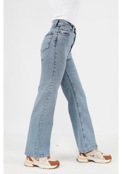 1232 Bycoolest Butik Geniş Paça Kot Pantolon