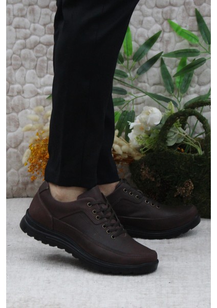 42270 Kahve Greyz Deri Sıcak Astar Kauçuk Taban Erkek Ayakkabı