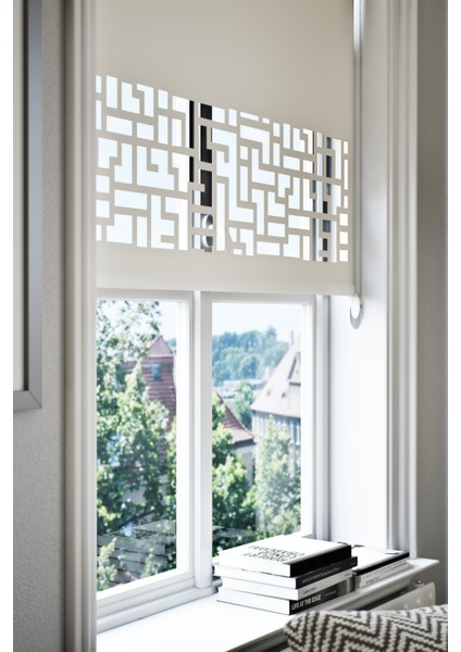 Perdebiz Lazer Kesim Mat Stor Perde Ekru EB-2002 fiyatları