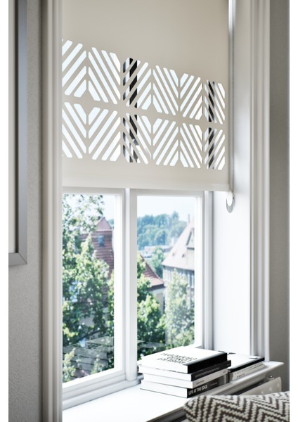 Perdebiz Lazer Kesim Mat Stor Perde Ekru EB-201002 fiyatları