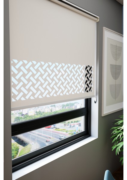 Perdebiz Lazer Kesim Mat Stor Perde Beyaz EB-6001 fiyatları