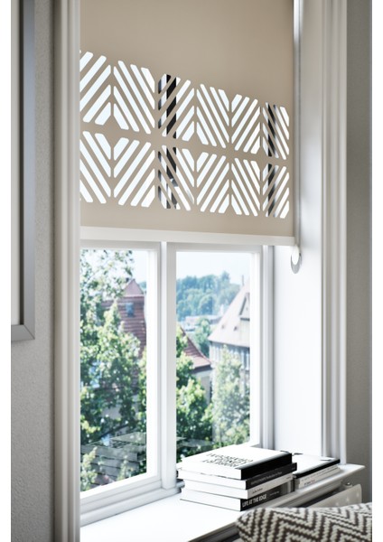 Perdebiz Lazer Kesim Mat Stor Perde Açık Kahverengi EB-201003 fiyatları